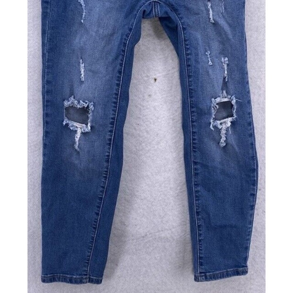 Wax Jean Los Angeles Distressed Skinny Jeans Womens 28 Blue Ripped Stretch Denim - Picture 10 of 15